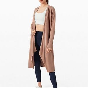 Lululemon Lunar Lengths Wrap Sweater Tan